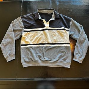 David Taylor Black and Gray Polo Shirt